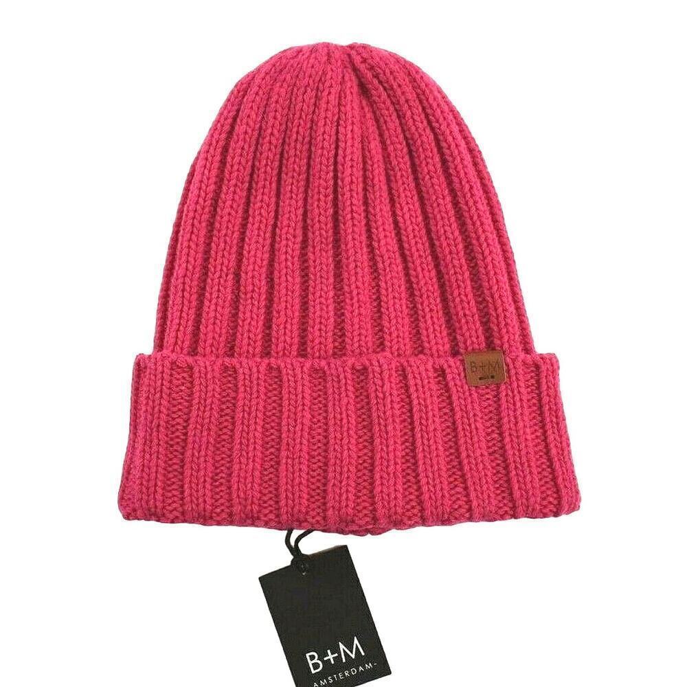 NEW Bickley + Mitchell Women’s One Size Pink Chunky Knit Beanie Hat